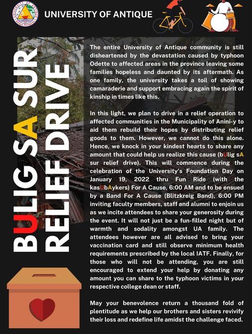 bUlig sA sUr Relief Drive: A Relief Operation Caused By Typhoon Odette