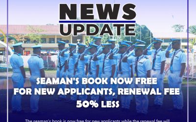 Seaman’s Book Now FREE for New Applicants, Renewal Fee is 50% Less