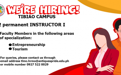 The University of Antique – Tibiao Campus is in need of the following: