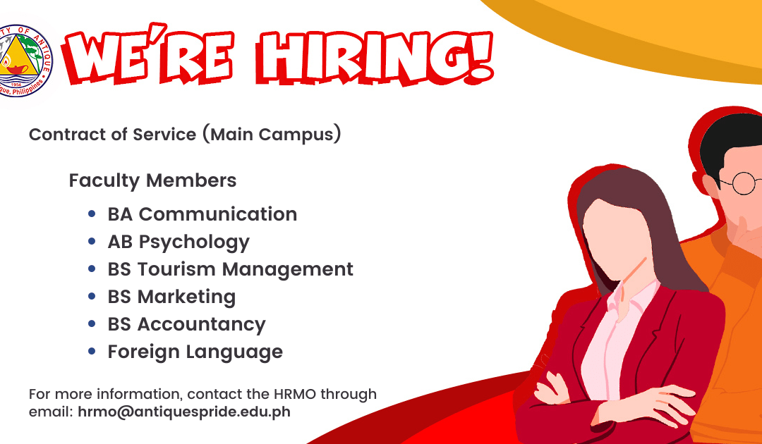 Notice of Hiring: UA Main Campus, Sibalom