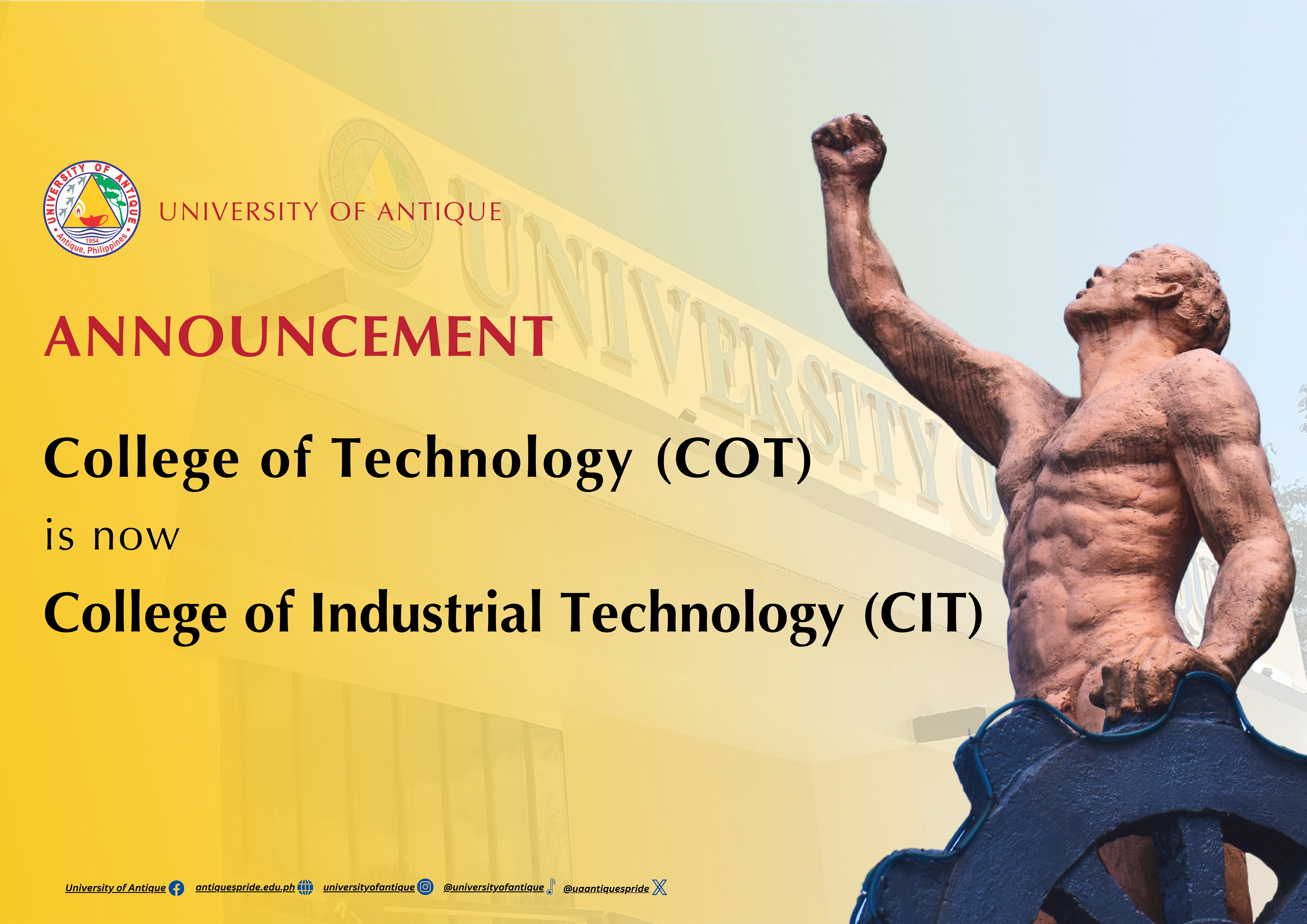 COT is now CIT!