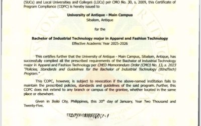 CHED grants COPC for all CIT programs