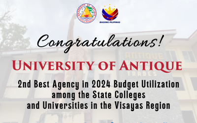 UA, 2nd Best SUC in Visayas Region for 2024 Budget Utilization