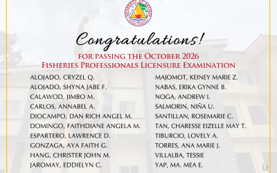 20 New Registered Fisheries Professionals Hail from UA-TLMC